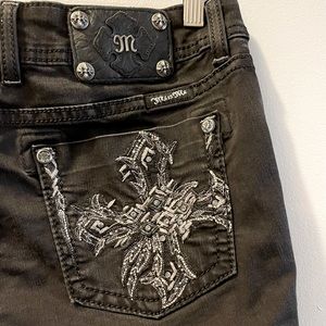 Miss Me black skinny jeans, size 10/30